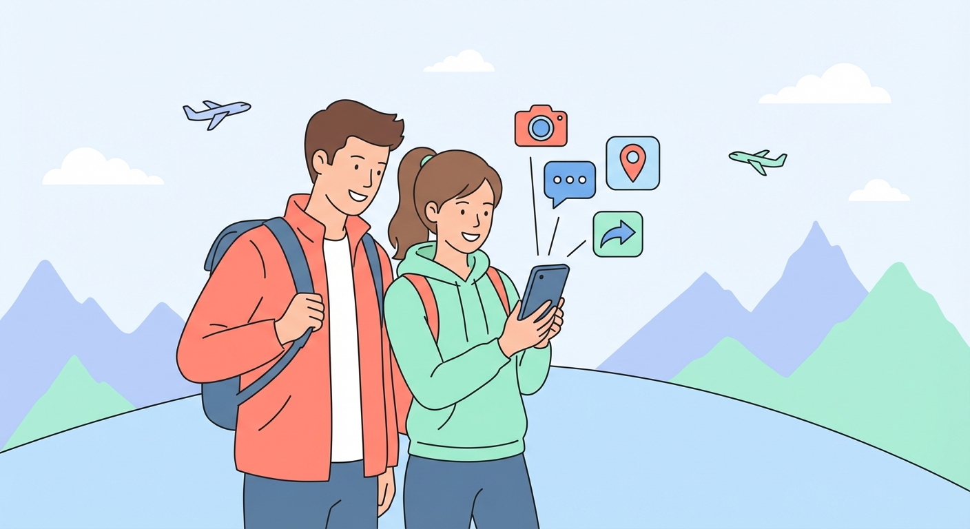 Singapore eSIM travel illustration